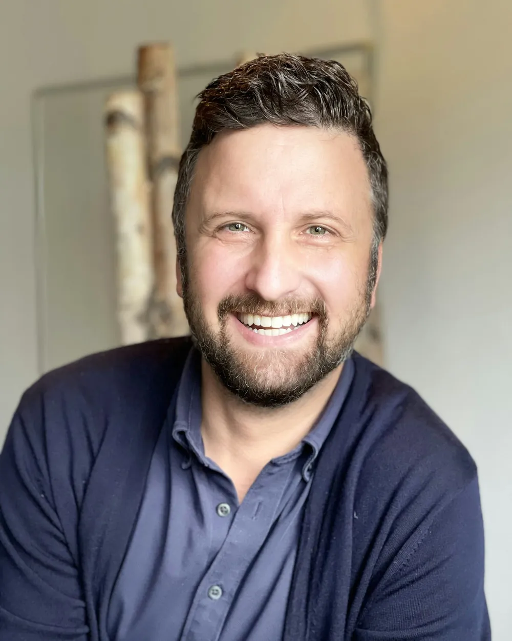 Smiling man in his forties